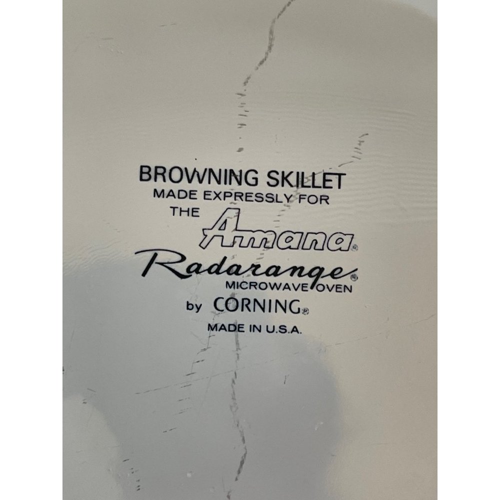 Vintage Amana Radarange by Corning Blue Colonial House Browning Casserole Baking - Picture 11 of 12
